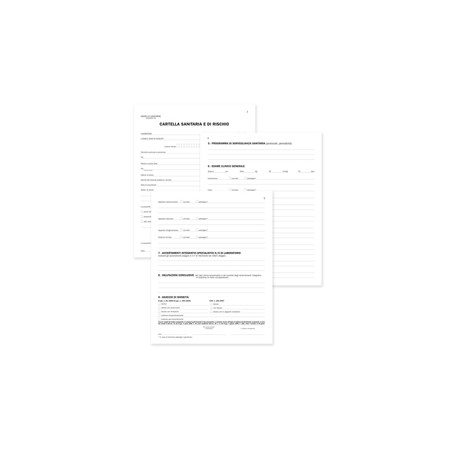 Registro cartella sanitaria/di rischio 34pag. num. 31x24,5cm DU131910000 DU