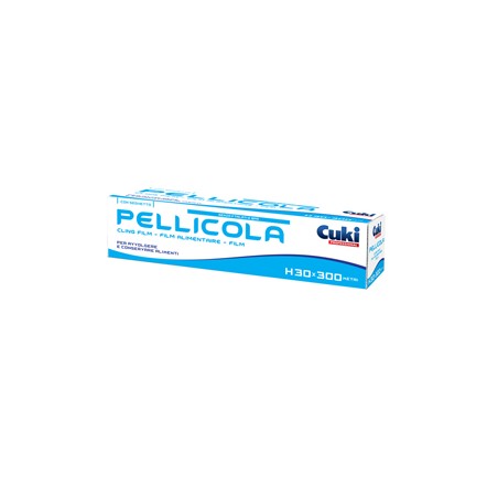 Roll pellicola trasparente in PVC H300mm x 300mt Cuki Professional