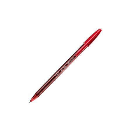 Scatola 20 penna sfera con cappuccio CristalÂ® Exact 0.7mm rosso BICÂ®