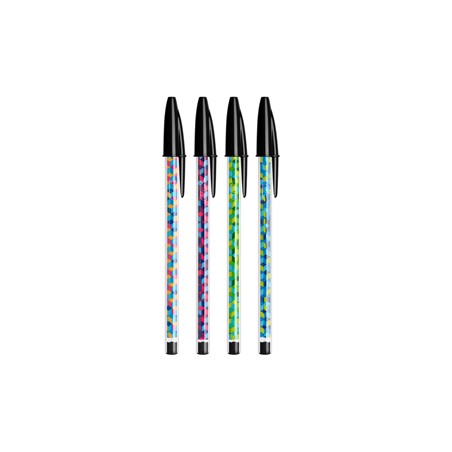 Scatola 20 penna sfera con cappuccio CristalÂ® Collection 1.0mm nero BICÂ®