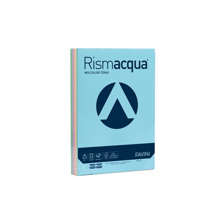 Carta RISMACQUA 90gr A4 300fg mix 5 colori FAVINI