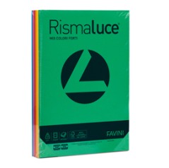 Carta RISMALUCE 140gr A4 200fg mix 6 colori FAVINI