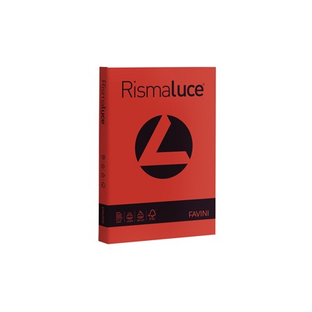 Carta RISMALUCE 140gr A4 200fg rosso scarlatto 61 FAVINI