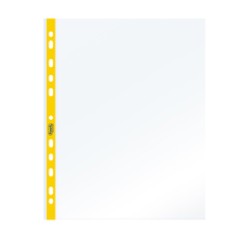 25 Buste forate c/ banda giallo NEON 22X30cm Favorit