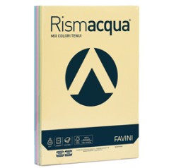 Carta RISMACQUA 200gr A4 125fg mix 5 colori FAVINI