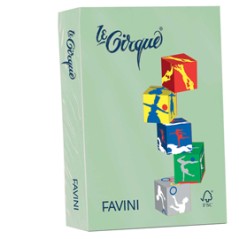 Carta LECIRQUE A4 80gr 500fg verde pastello 107 FAVINI