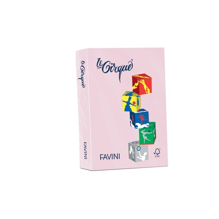 Carta LECIRQUE A4 80gr 500fg rosa pastello 108 FAVINI