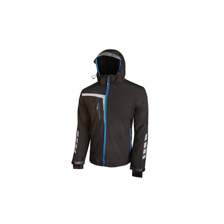 Giacca softshell Quick nero/blu Taglia L U-Power