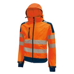 Giacca Softshell alta visibilitA' Miky arancio fluo Taglia L U-Power