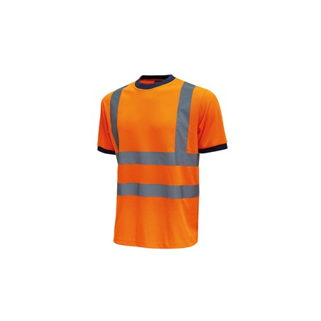 Pack 3 T-shirt alta visibilitA' Tg M arancio fluo Glitter U-Power