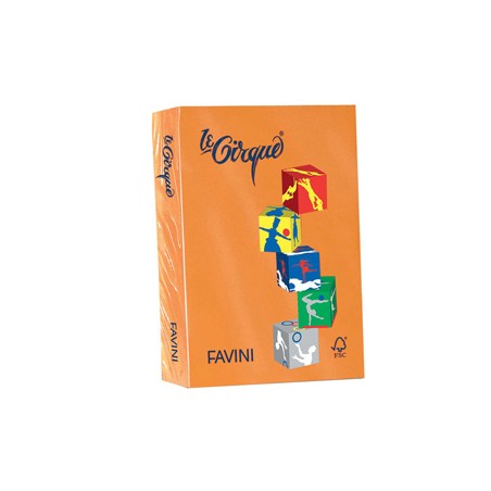 Carta LECIRQUE A4 80gr 500fg arancio 205 FAVINI