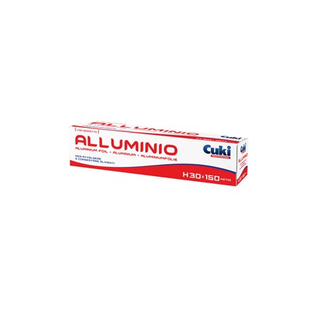 Roll alluminio H300mm x 150mt in astuccio con seghetto Cuki Professional