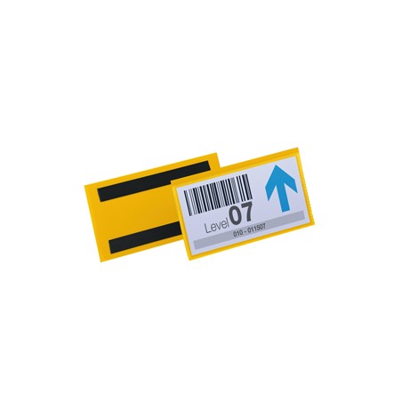 50 buste identificazione magnetiche 150x67mm art.1742 Giallo DURABLE