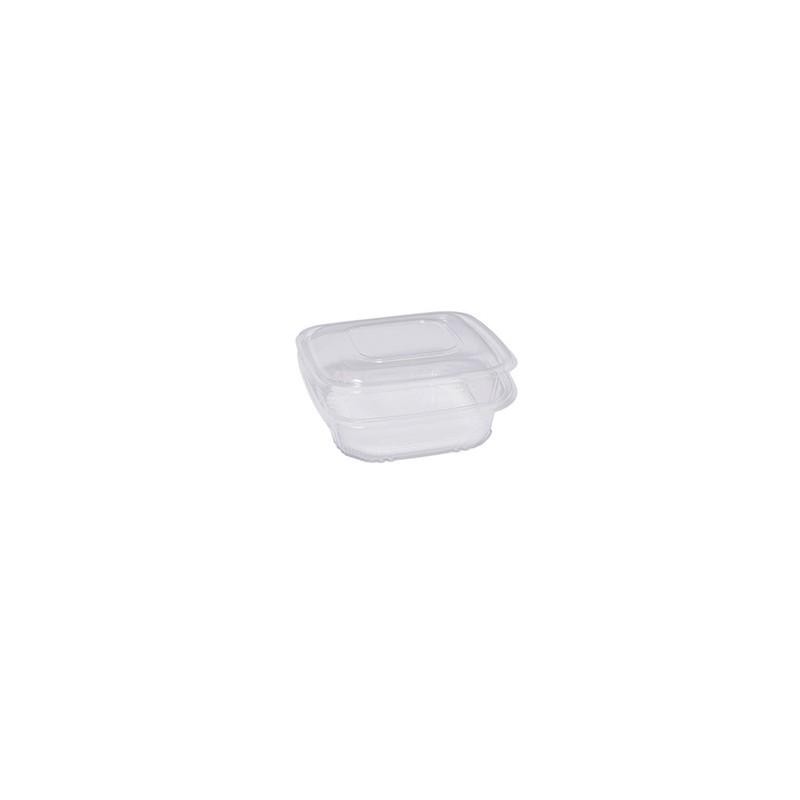 Pack 50 contenitori PP coperchio incernierato 18,5x18,5cm H5,2cm Cuki QC2-1000