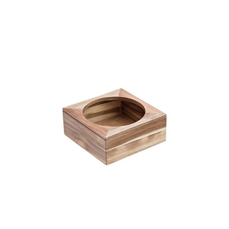 Supporto ciotola in bamboo 26x26x11cm naturale Leone