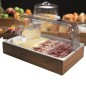 Set espositore buffet in bamboo GN 1/1 53x32cm naturale Leone