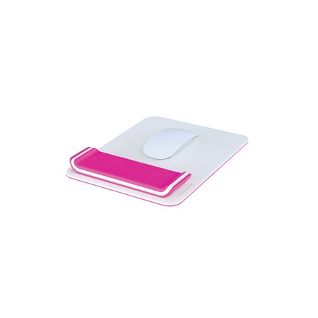 Mousepad con poggiapolsi Ergo WOW bianco/fucsia - Leitz