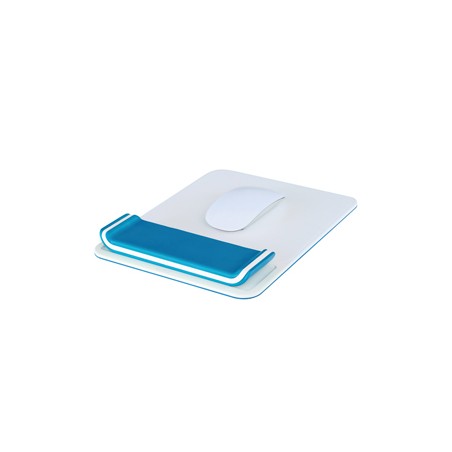 Mousepad con poggiapolsi Ergo WOW bianco/blu - Leitz