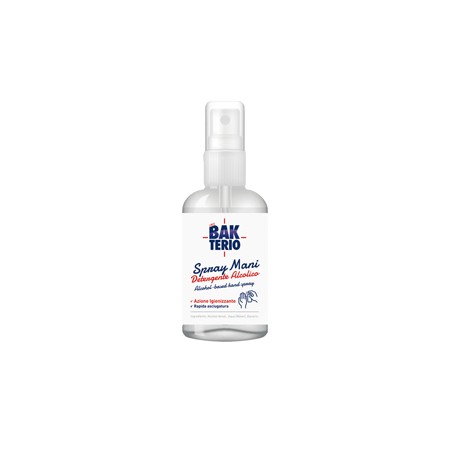 Spray detergente mani alcolico 77 60ml Bakterio