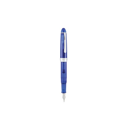 Penna stilografica Monza tratto medio fusto in resina blu Monteverde