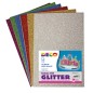 Busta 10 fogli Gomma Crepp Glitter 20x30cm colori assortiti DECO