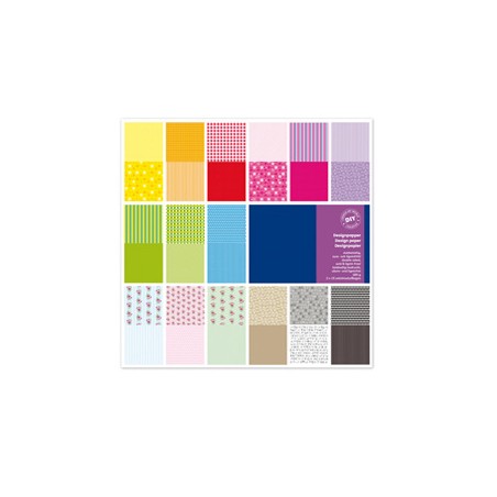 Busta 30 fg carta Scrapbooking 30,5x30,5cm 180gr/mq ass. Vichy DECO