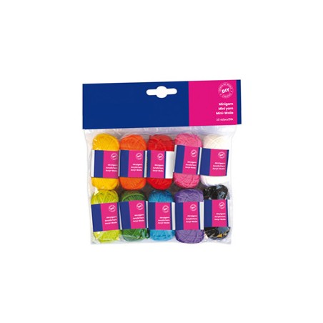 Set 10 matasse 100 acrilico lung. 36mt colori assortiti Cwr