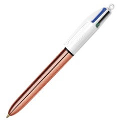 Scatola 12 penna sfera a scatto 4 Colori Rose Gold 1.0mm BICÂ®