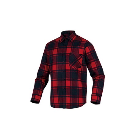 Camicia da lavoro Ruby in flanella di cotone Tg. M rosso nero