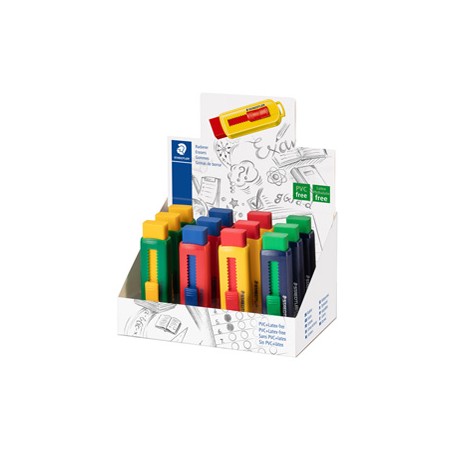 Gomma a scorrimento StaedtlerÂ® eraser involucro colori vivaci assortiti