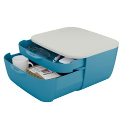 Cassettiera 2 scomparti blu Cosy Leitz