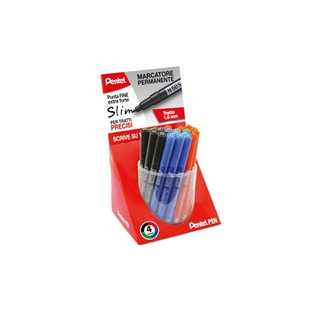 Expo 24 marcatore permanente N50S slim colori assortiti Pentel