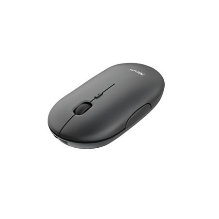 Mouse ultrasottile wireless ricaricabile Puck nero Trust