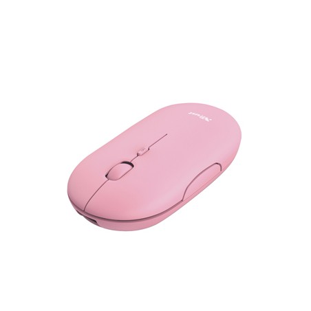 Mouse ultrasottile wireless ricaricabile Puck rosa Trust