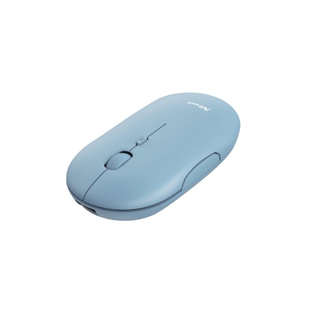 Mouse ultrasottile wireless ricaricabile Puck azzurro Trust