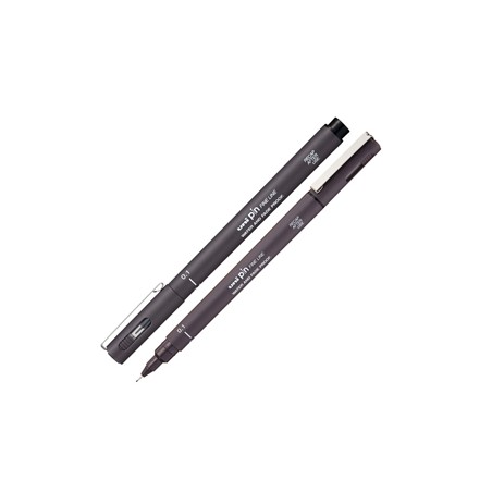 Pin fineliner grigio scuro punta 0.1mm Uni Mitsubishi