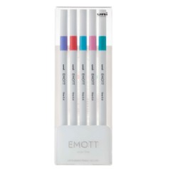 Astuccio 5 fineliner EMOTT tratto 0.4mm colori ass. Candy Pop Uni Mitsubishi