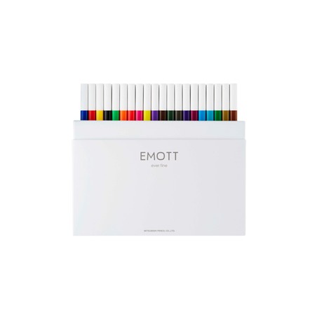 Astuccio 40 fineliner EMOTT tratto 0.4mm colori assortiti Uni Mitsubishi