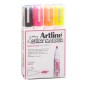 Ast. 4 marcatori per tessuto p. tonda 2.0mm nero/fucsia/giallo/arancio Artline