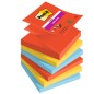 Cf. 6pz blocco 90foglietti Post-itÂ® Super Sticky Z-Notes 76x76mm R330-6SS-PLAY