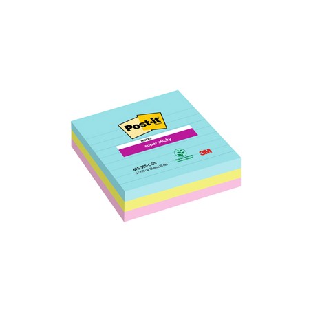 Cf. 3pz blocco 70fg. Post-itÂ® Super Sticky 101x101mm righe COSMIC 675-3SS-COS