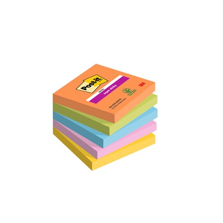 Cf.5pz blocco 90fg. Post-itÂ® Super Sticky 76x76mm 654-5SS-BOOS Boost