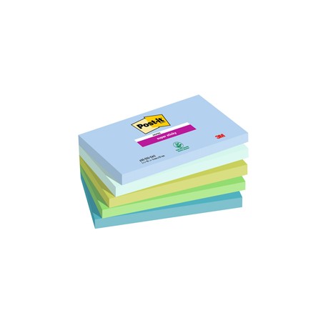 Cf. 5pz blocco 90fg. Post-itÂ® Super Sticky 76x127mm 655-5SS- OAS Oasis