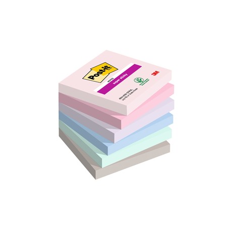 Cf. 6pz blocco 90foglietti Post-itÂ® Super Sticky 76x76mm 654-6SS-SOUL Soulful