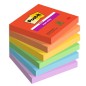 Cf. 6pz blocco 90foglietti Post-itÂ® Super Sticky 76x76mm 654-6SS-PLAY Playful