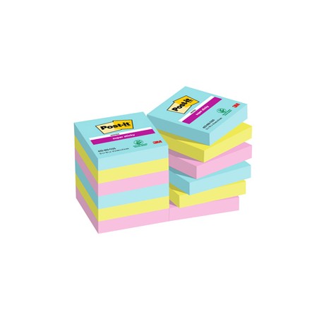 Cf. 12pz 90fg. Post-itÂ® Super Sticky 47,6x47,6mm 622-12SS-COS Cosmic