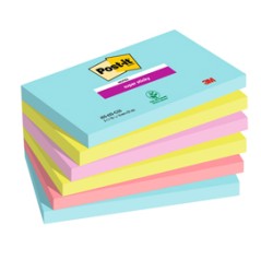 Cf. 6pz blocco 90foglietti Post-itÂ® Super Sticky 76x127mm 655-6SS-COS Cosmic