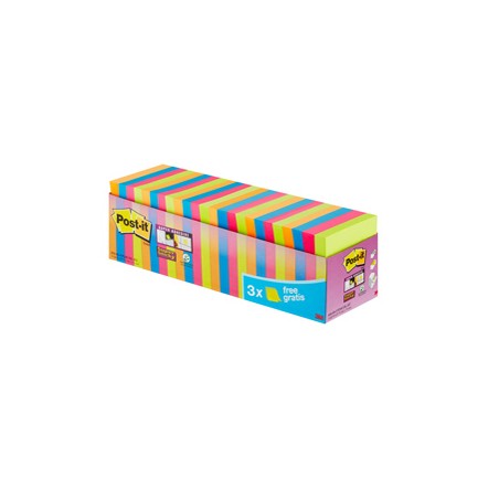 VALUE PACK 21+3 BLOCCO 90fg Post-itÂ® Super Sticky colori assortiti 76x76mm