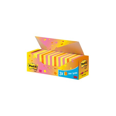 VALUE PACK 21+3 BLOCCO 100fg Post-itÂ® colori assortiti 76x76mm 72GR 654-NP24