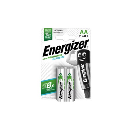 Blister 2 pile ricaricabili AA - Energizer Extreme